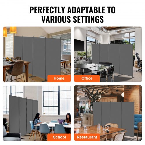 Room Divider 4 Panels Room Divider Folding Privacy Screen and Portable