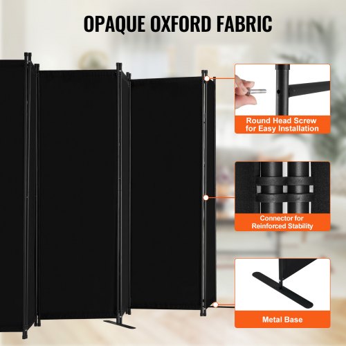 Room Divider 6 Panel Room Divider Folding Privacy Screen and Portable