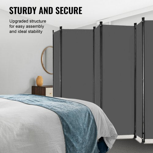 Room Divider 6 Panel Room Divider Folding Privacy Screen and Portable
