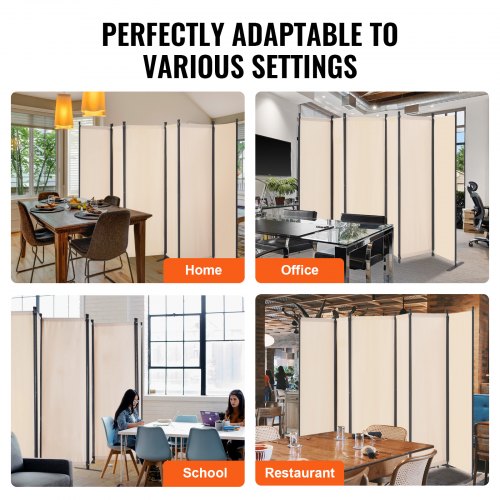 Room Divider 6 Panel Room Divider Folding Privacy Screen and Portable