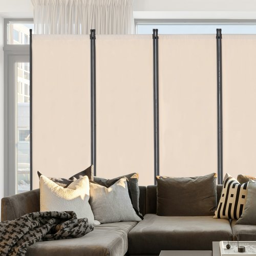 Room Divider 6 Panel Room Divider Folding Privacy Screen and Portable