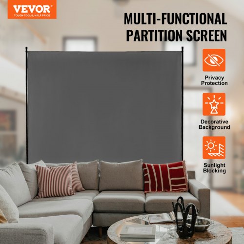 Room Divider Single Panel Room Divider 6FT Privacy Screen Indoor