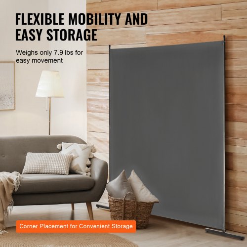Room Divider Single Panel Room Divider 6FT Privacy Screen Indoor