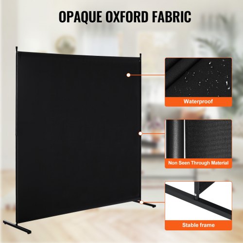 Room Divider Single Panel Room Divider 6FT Privacy Screen Indoor
