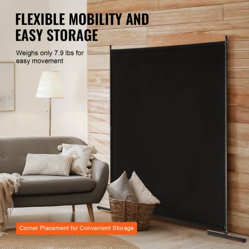 Room Divider Single Panel Room Divider 6FT Privacy Screen Indoor