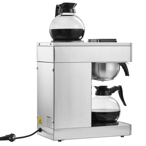 12 Cups Commercial Drip Coffee Maker Coffee Maker Machine with 2 Glass