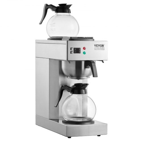 12 Cups Commercial Drip Coffee Maker Coffee Maker Machine with 2 Glass