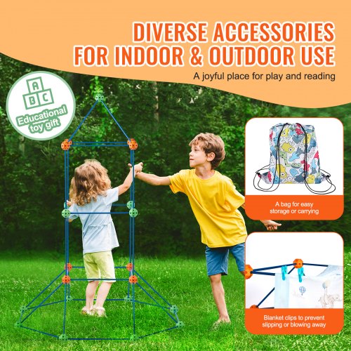 Fort Building Kit for Kids 120PCS STEM Building Toys Educational Gift for Kids