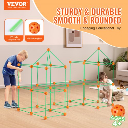 Fort Building Kit for Kids 140PCS Glow in The Dark STEM Building Toys