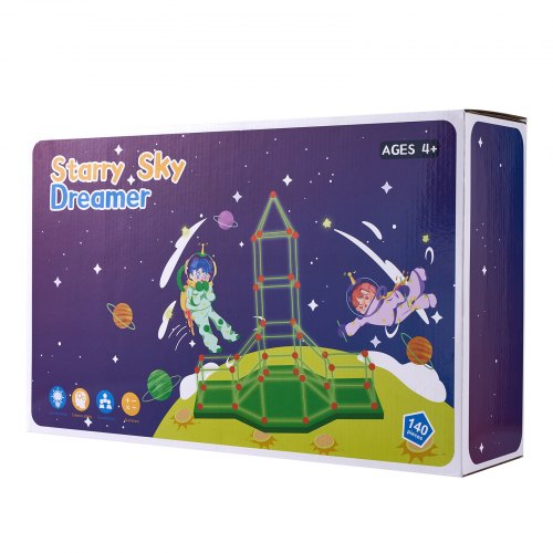 Fort Building Kit for Kids 140PCS Glow in The Dark STEM Building Toys