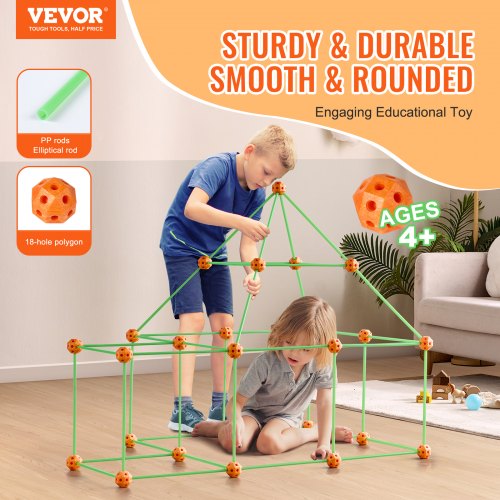Fort Building Kit for Kids 85PCS Glow in The Dark STEM Building Toys
