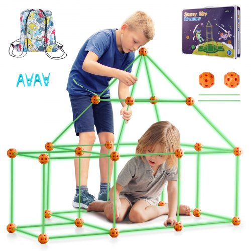 Fort Building Kit for Kids 85PCS Glow in The Dark STEM Building Toys
