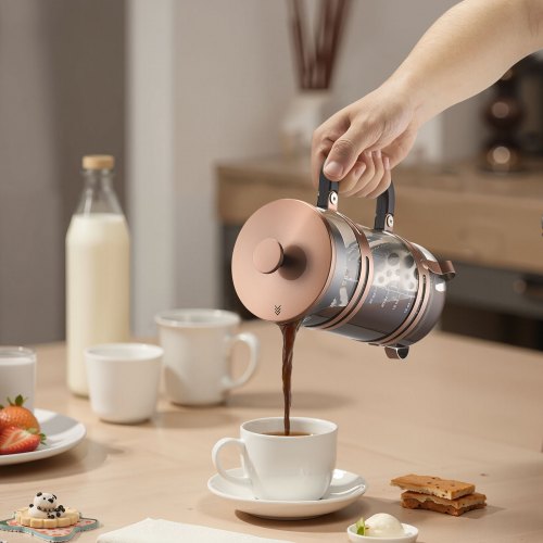 French Press Coffee Maker 34 Ounce 1 Liter Borosilicate Glass Coffee Press