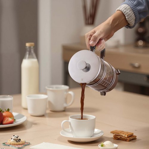 French Press Coffee Maker 34 Ounce 1 Liter Borosilicate Glass Tea With 1 8