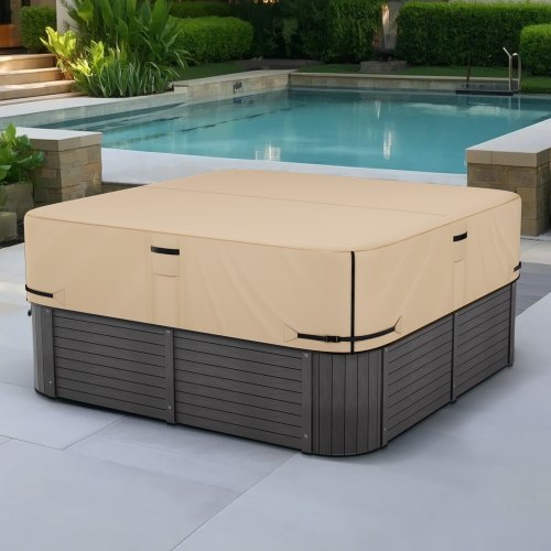 Outdoor Hot Tub Cover 85 x 85 x 20 Inch Weatherproof and Waterproof Hot Tub