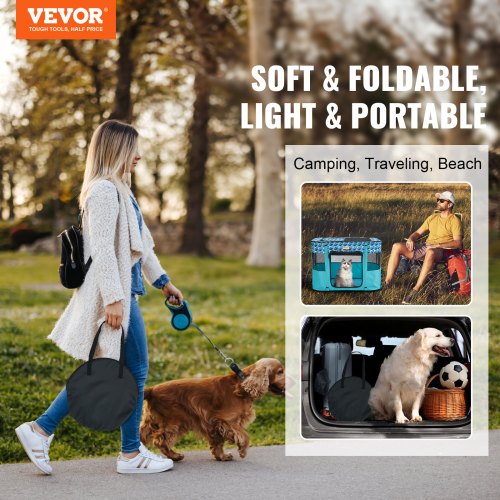 Foldable Pet Playpen 32 x 24 x 22 Portable Dog Playpen Crate Kennel