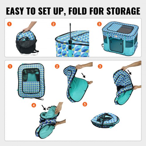 Foldable Pet Playpen 32 x 24 x 22 Portable Dog Playpen Crate Kennel
