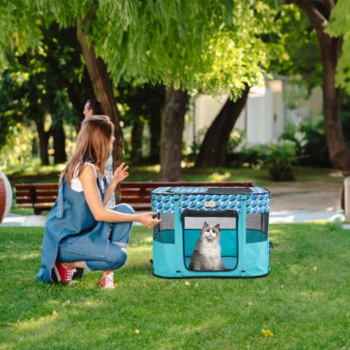 Foldable Pet Playpen 32 x 24 x 22 Portable Dog Playpen Crate Kennel
