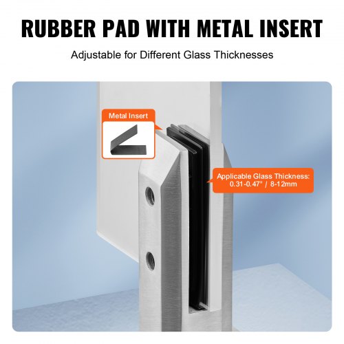 Glass Clamp 10 PCS Square Glass Railing Bracket for 031 047 Tempered