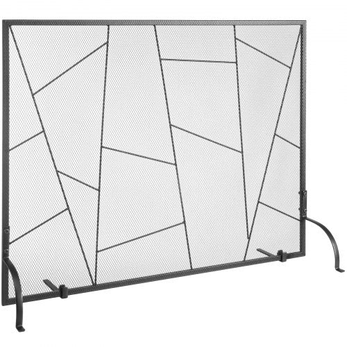 Fireplace Screen Single Panel Sturdy Iron Mesh Fireplace Screen 356L