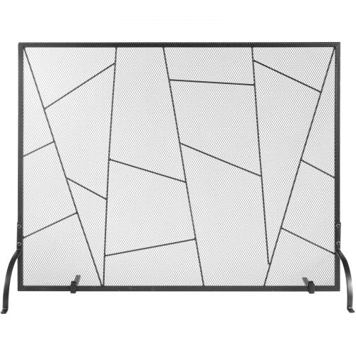 Fireplace Screen Single Panel Sturdy Iron Mesh Fireplace Screen 356L