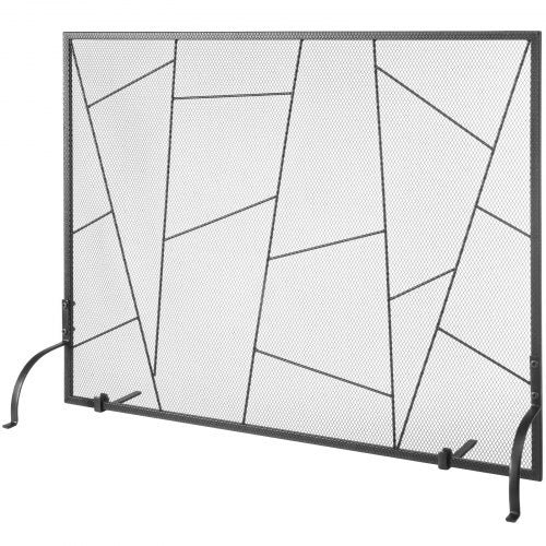 Fireplace Screen Single Panel Sturdy Iron Mesh Fireplace Screen 356L