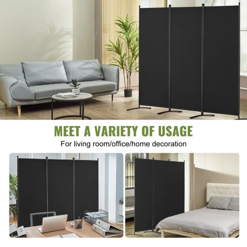 Room Divider 3 Panel Room Dividers and Folding Privacy Screens Fabric