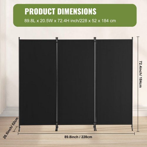 Room Divider 3 Panel Room Dividers and Folding Privacy Screens Fabric