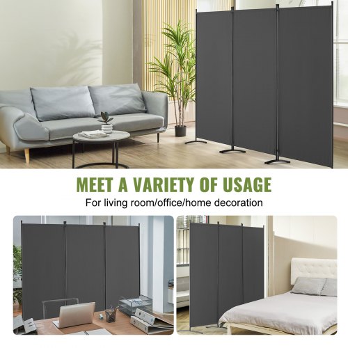 Room Divider 3 Panel Room Dividers and Folding Privacy Screens Fabric