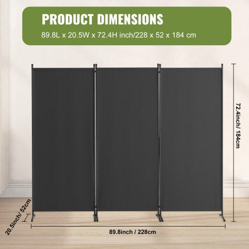 Room Divider 3 Panel Room Dividers and Folding Privacy Screens Fabric