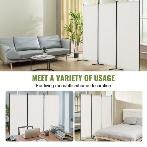 Room Divider 3 Panel Room Dividers and Folding Privacy Screens Fabric
