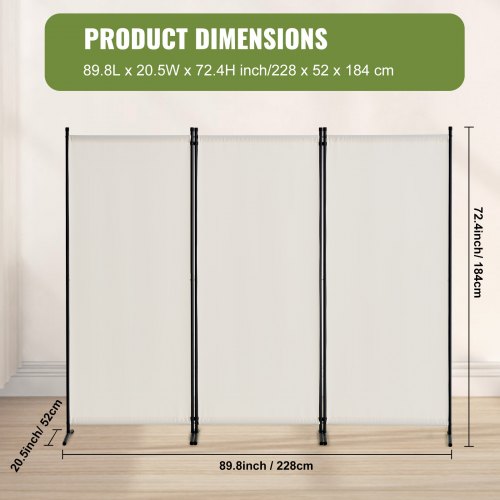 Room Divider 3 Panel Room Dividers and Folding Privacy Screens Fabric