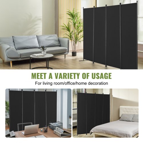 Room Divider 4 Panel Room Dividers and Folding Privacy Screens Fabric
