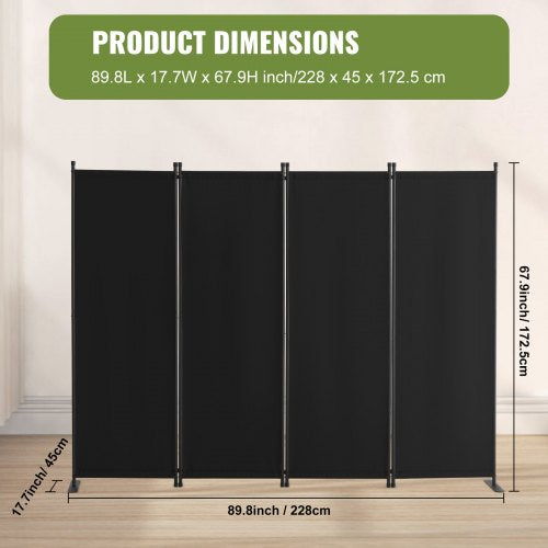 Room Divider 4 Panel Room Dividers and Folding Privacy Screens Fabric