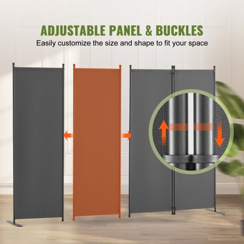 Room Divider 4 Panel Room Dividers and Folding Privacy Screens Fabric