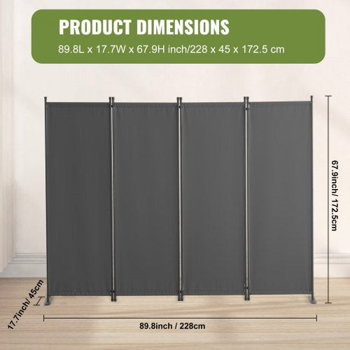 Room Divider 4 Panel Room Dividers and Folding Privacy Screens Fabric