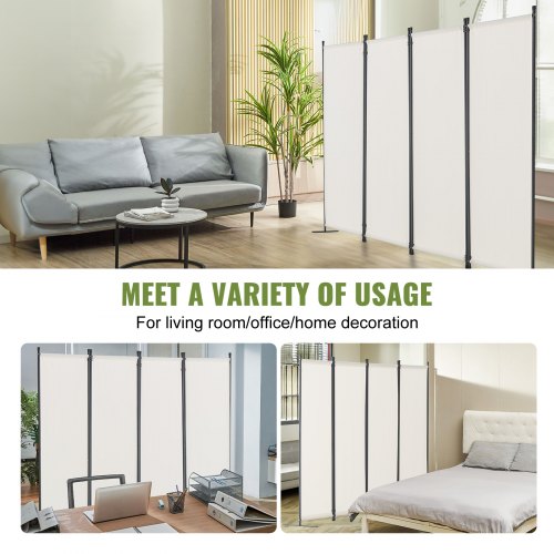 Room Divider 4 Panel Room Dividers and Folding Privacy Screens Fabric