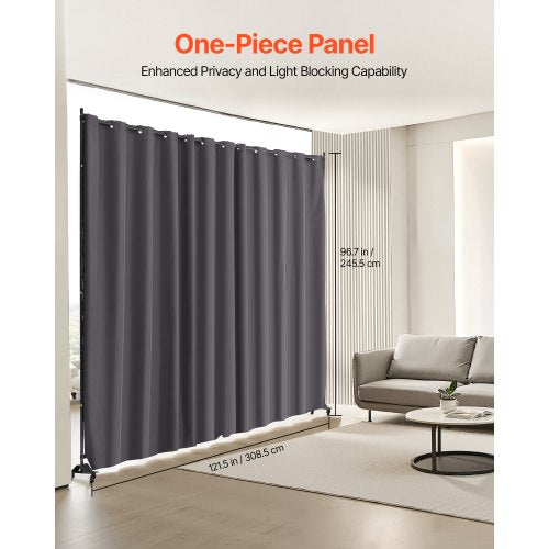 Room Divider Portable Panel Room Divider with Wheels Curtain Divider Stand