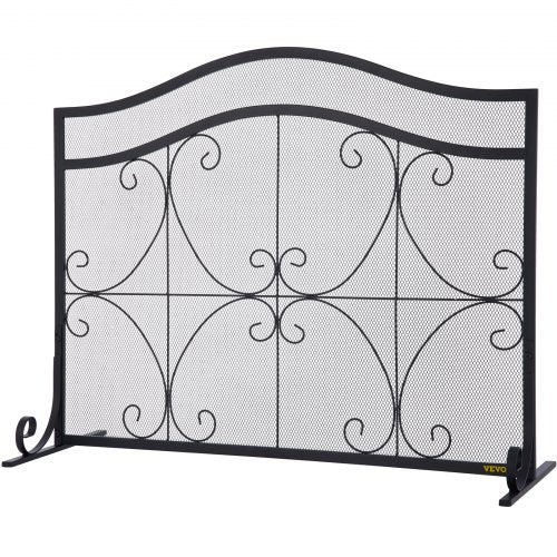 Fireplace Screen 38 x 265 InchHeavy Duty Iron Freestanding Spark Guard