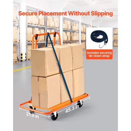 Drywall Cart Dolly 1800 lbs Load Capacity Steel Panel Dolly with 4 Swivel