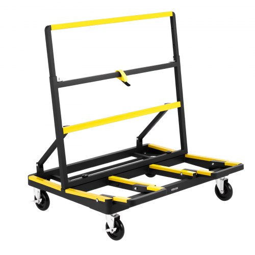 Drywall Cart Dolly 1800 lbs Load Capacity Steel Panel Dolly with 4 Swivel