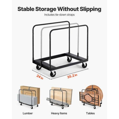Drywall Cart Dolly 1800 lbs Load Capacity Steel Panel Truck Cart with 5