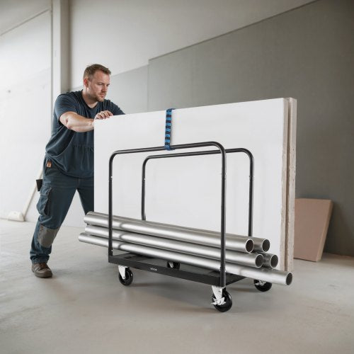 Drywall Cart Dolly 1800 lbs Load Capacity Steel Panel Truck Cart with 5
