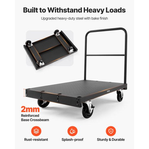 Drywall Cart Dolly 1800 lbs Load Capacity 2in1 Steel Panel Truck Cart