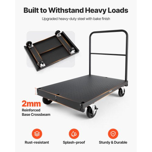 Drywall Cart Dolly 1800 lbs Load Capacity 2in1 Steel Panel Truck Cart