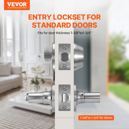 Entry Door Locksets with Deadbolt 5 Pack Satin Nickel Entry Lever and Single