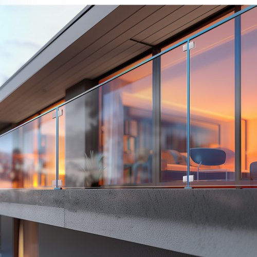 Glass Clamp 4 PCS Square Glass Railing Bracket for 031 047 Tempered