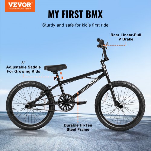 BMX Bike 20Inch Wheel Freestyle Bike BMX Race Bike with 360° Rotor and 4