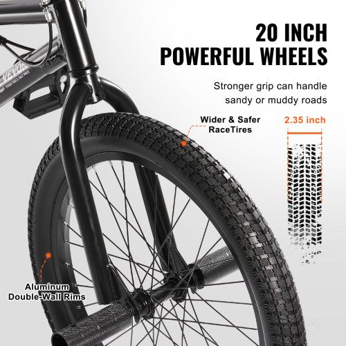 BMX Bike 20Inch Wheel Freestyle Bike BMX Race Bike with 360° Rotor and 4