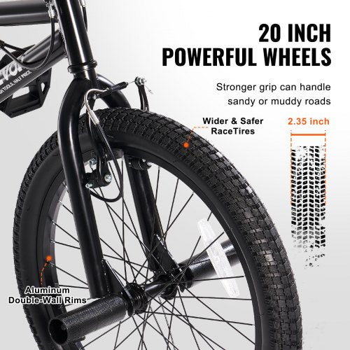 20Inch BMX Bike Freestyle Bike Men Kids BMX Bicycle HiTen Steel Frame – 20